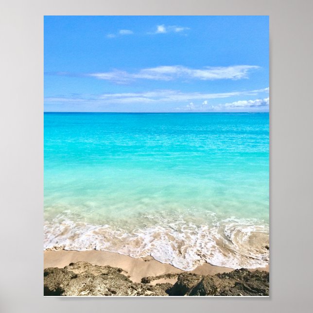 Poster Aloha Tropical do Oceano Havaí (Frente)