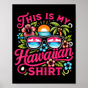 Poster Aloha Tropical Este É o Verão Havaiano Férias