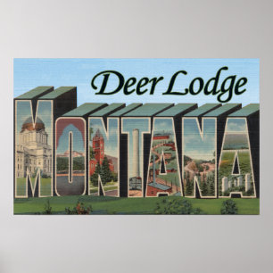 Póster Alojamento dos cervos, Montana - grandes cenas da
