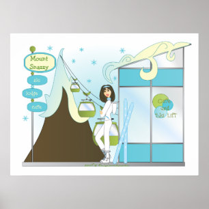 Poster Alojamento Snazzy do esqui