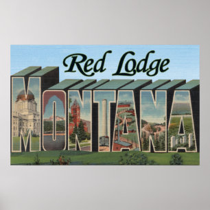Póster Alojamento vermelho, Montana