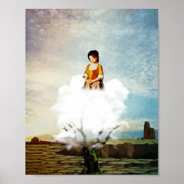 Poster alone in the desert