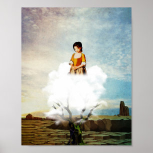 Poster alone in the desert