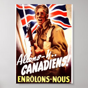 Póster alons-y canadiens