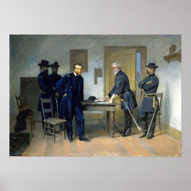 Poster Alonzo Chappel Lee rende-se a Grant (Frente)