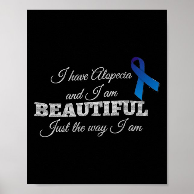 Poster Alopecia Consciência Eu sou Bonita Assim Como Eu (Frente)