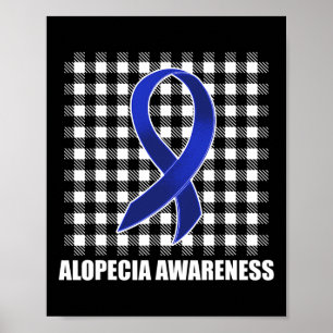 Poster Alopecia Sensibilização Cabelo Perda Guerreiro EUA