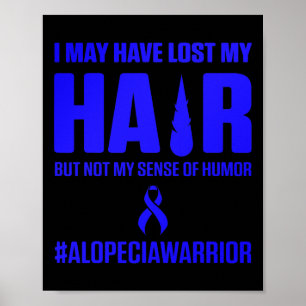 Poster Alopecia Sensibilização Sobrevivente do Guerreiro 