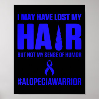 Poster Alopecia Sensibilização Sobrevivente do Guerreiro 