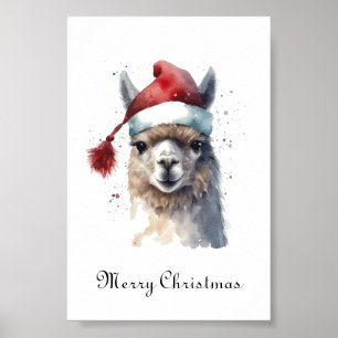 Poster Alpaca de Natal, personalizável