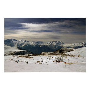Póster Alpe d'Huez Vaujany - Alpes Franceses