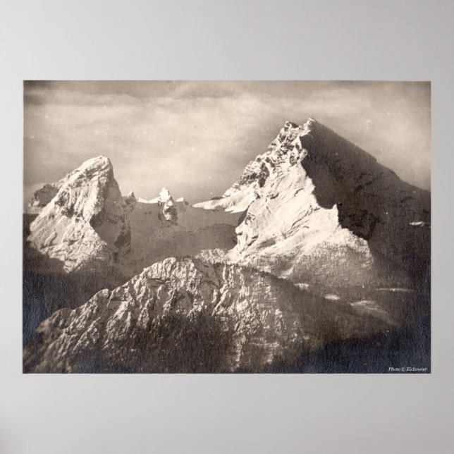 Poster Alpes bávaros - Berchtesgaden - Watzmann - Alpen (Frente)