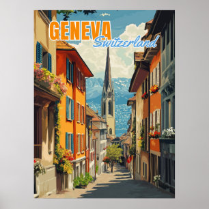 Poster Alpes de Suiça de Genebra