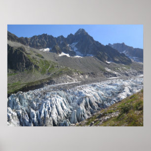 Poster Alpes Franceses da Argentiere glacier