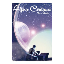 Alpha Centurai, É um show, pôster de viagem espaci