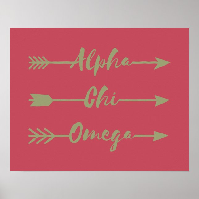 Poster Alpha Chi Omega | Setas (Frente)