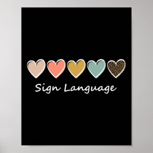 Poster Alphabet American Asl Teacher Sing Language