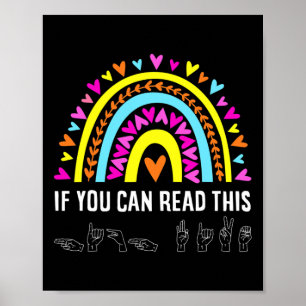 Poster Alphabet American Sing Language Asl Professora Div