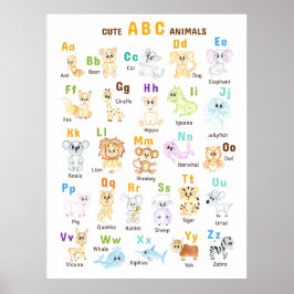 Poster Alphabet Animal ABC Animais de estimação