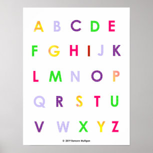 Poster Alphabet Capital Letters