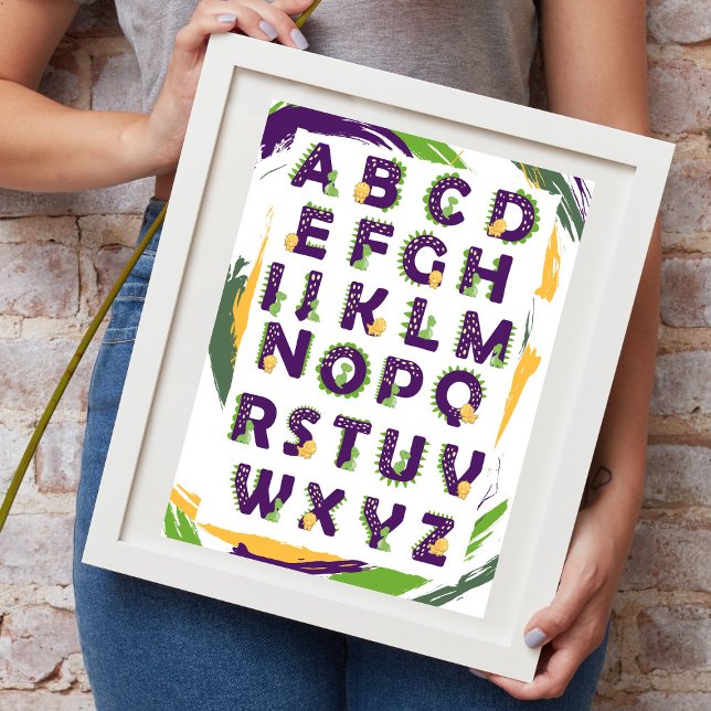 Poster Alphabet Cute do Dinossaur ABC (Criador carregado)