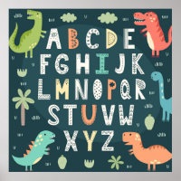 Alphabet Letters Dinossauro Gato ABC