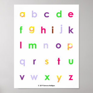 Poster Alphabet Lower Case Letters
