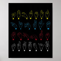 Alphabet Teacher American Sing Language Asl Chart