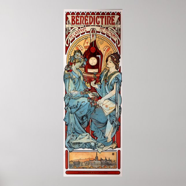 Poster Alphons Mucha Benedictine (Frente)