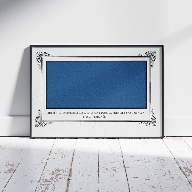 Poster Alphonse Allais, Dia das Mentiras, Azul, Arte Abst (Criador carregado)