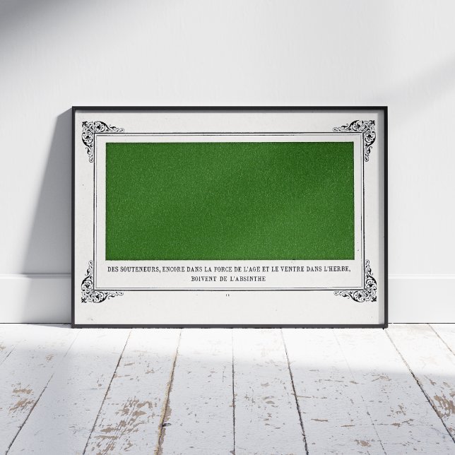 Poster Alphonse Allais, Dia das Mentiras, Verde, Arte Abs (Criador carregado)