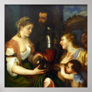Poster Alphonse de Alvalos, Marquês del Vasto - Titian