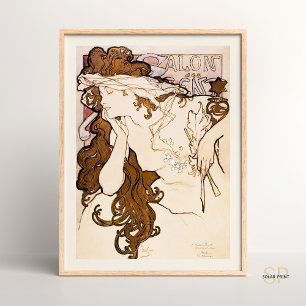 Poster Alphonse Maria Mucha Salon Des Cent Vintage Art