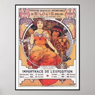 Póster Alphonse Mucha - a feira de mundo St Louis 1904