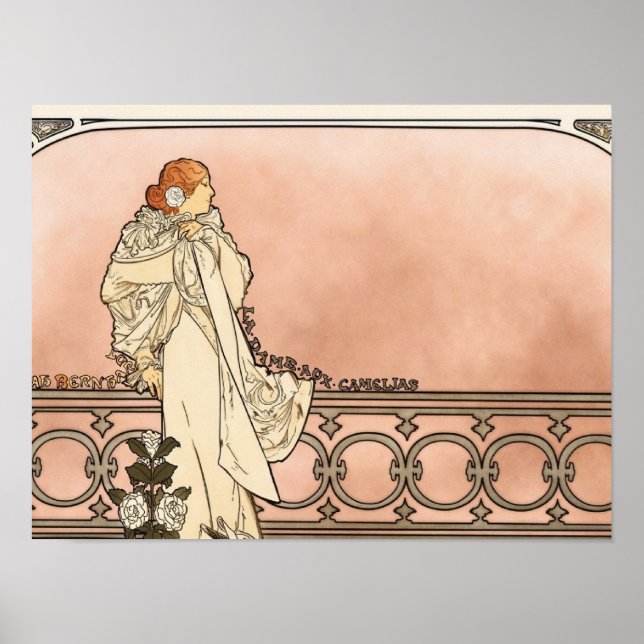 Poster Alphonse Mucha Art Deco (Frente)