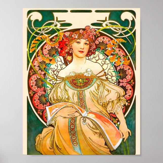Poster Alphonse Mucha Art Nouveau Daydre (Frente)