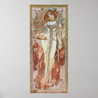 Póster Alphonse Mucha. Automne/Autumn, c.1903