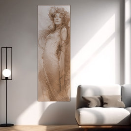 Poster Alphonse Mucha Belle Epoche, Estudo do Camarão Ver