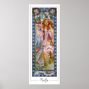 Poster Alphonse Mucha Cartaz de Arte Zedign #96