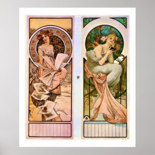 Póster Alphonse Mucha Champagne Anúncio