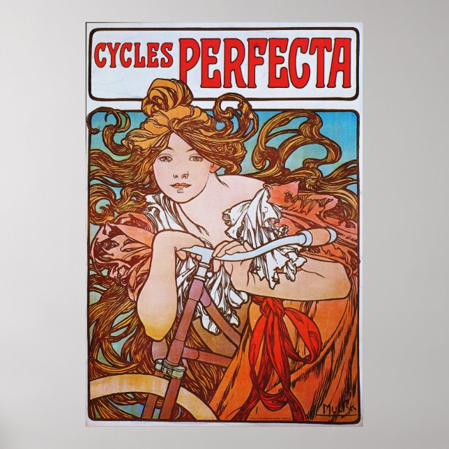 Póster Alphonse Mucha. Ciclos Perfecta, c.1897 (Frente)