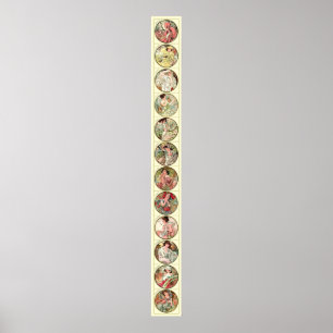 Póster Alphonse Mucha Doze Meses Do Ano