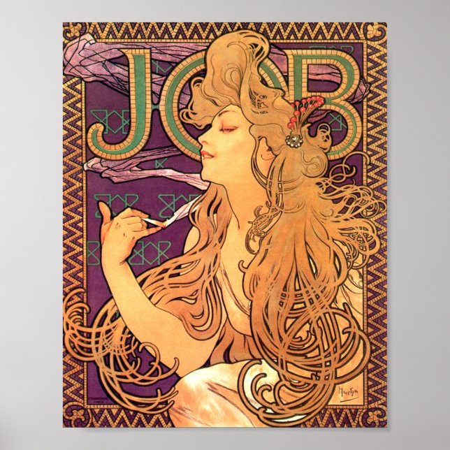Poster Alphonse Mucha - Emprego (Frente)