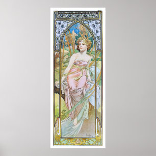 Póster Alphonse Mucha. Eveil Du Matin