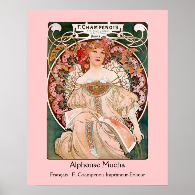 Poster Alphonse Mucha F. Champenois (Frente)