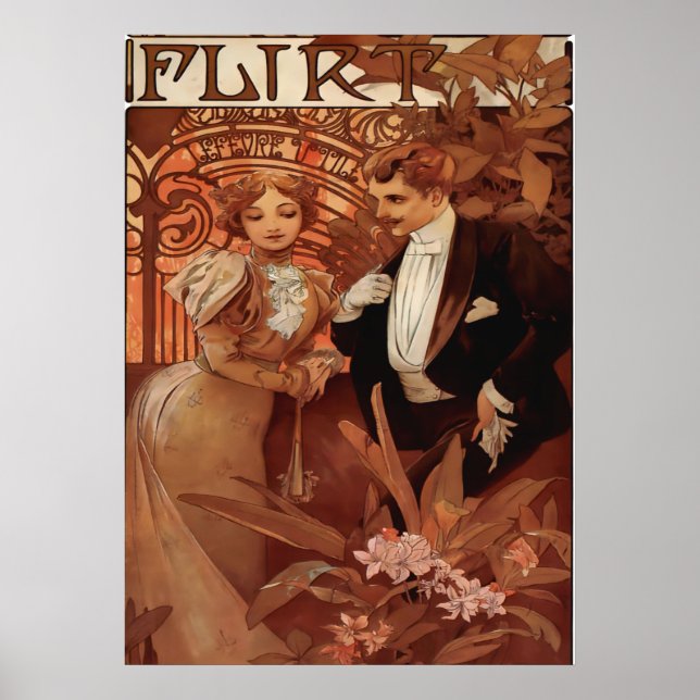 Poster Alphonse Mucha - Flirt Lefever Utile (Frente)