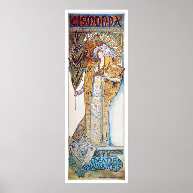 Póster Alphonse Mucha. Gismonda, 1894 (Frente)