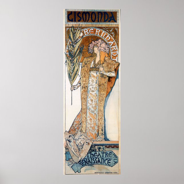 Poster Alphonse Mucha - Gismonda - Art Nouveau (Frente)