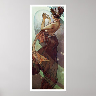 Póster Alphonse Mucha. L 'Etoile Polaire/Pólo Estrela,