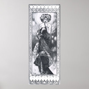 Póster Alphonse Mucha. La Lune/lua 1902